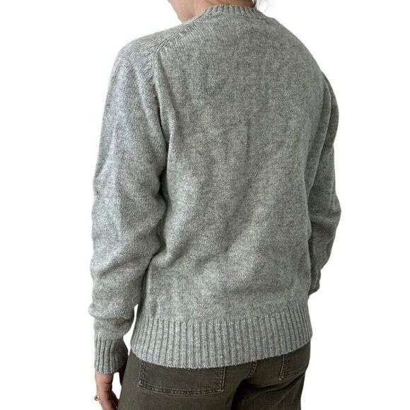 Vintage Northern Isles Mens Shetland Wool Blend Gray Crew Neck Sweater L - Picture 6 of 10